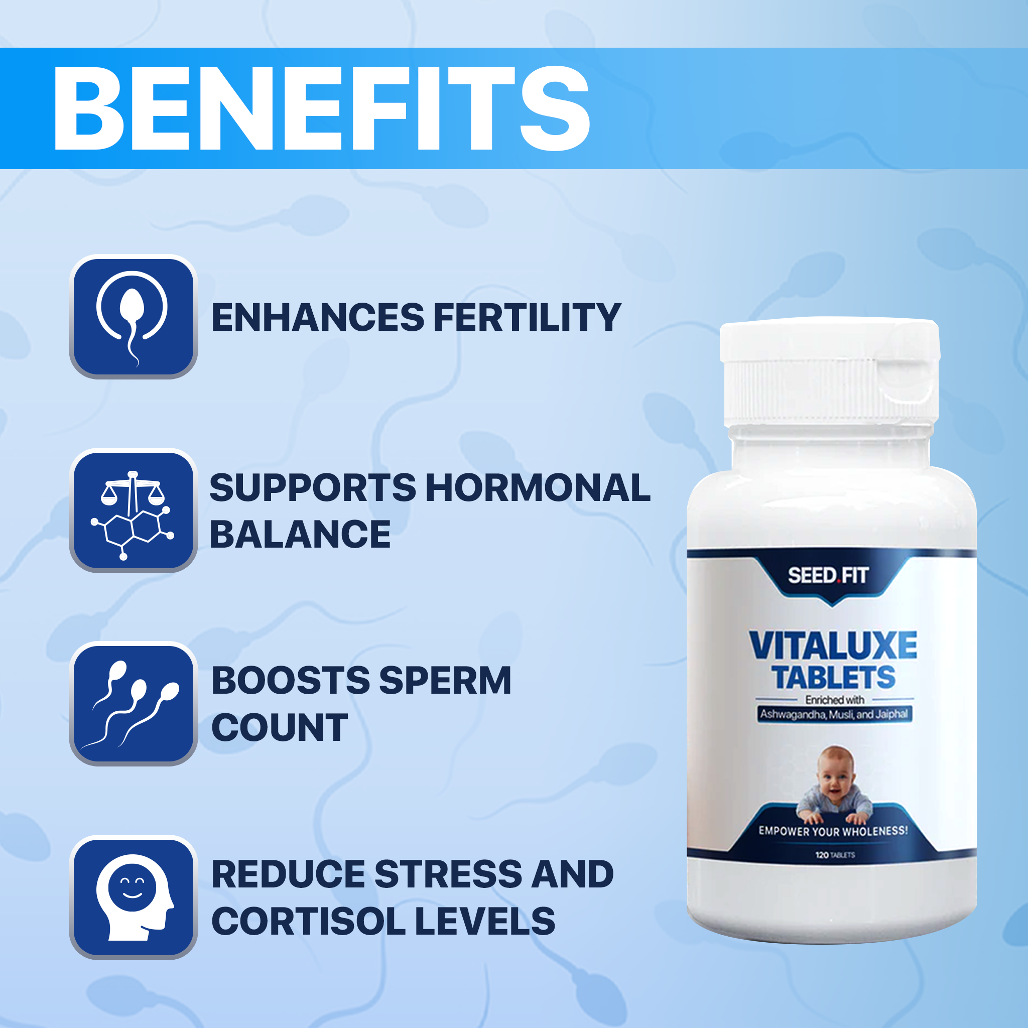 Vitaluxe ( Men’s Fertility  Support Tablets)